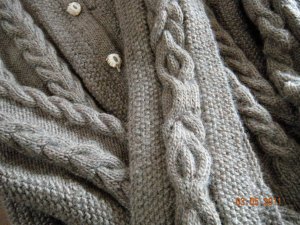alpaca cable seed stitch sweater