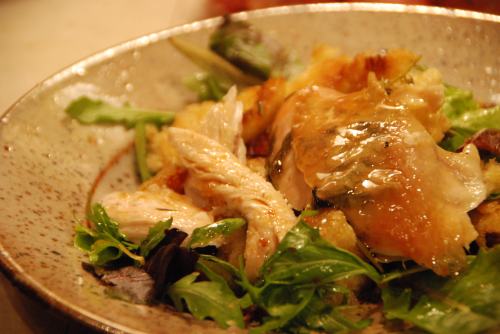 roast chicken on bread salad . . . 