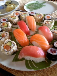 fresh sushi . . . 