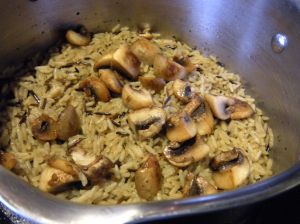 wild rice and mushrooms