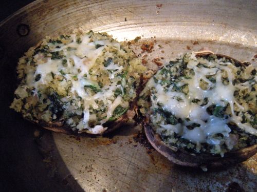 cooked portobella mushroom dish . . . 