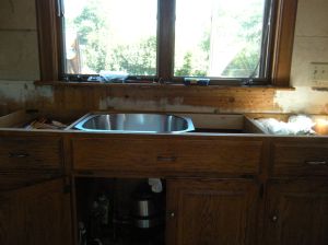 "before" kitchen, center