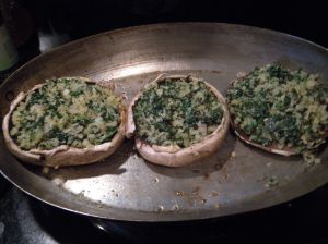 mushrooms with spinach 2
