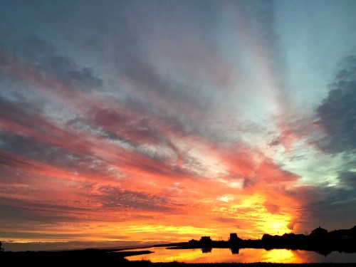 sunset on my birthday after Christmas in Dennisport. . .