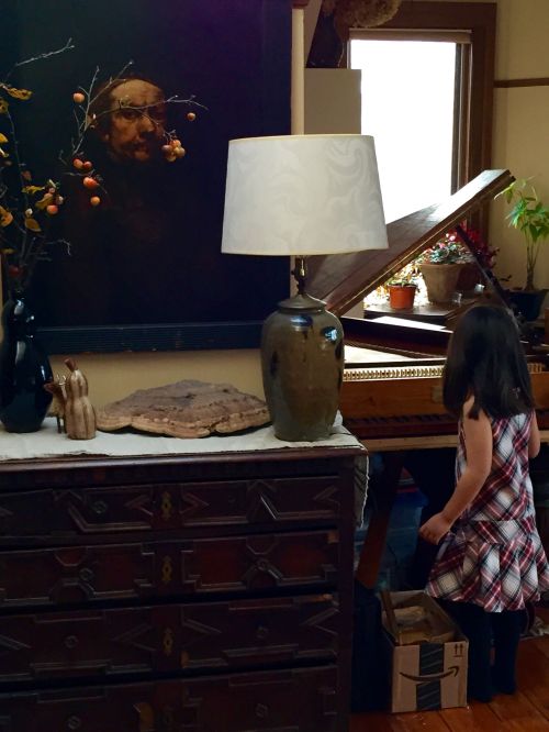 josie at the harpsichord