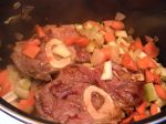 2 shins of beef browned to start the soup. . . 